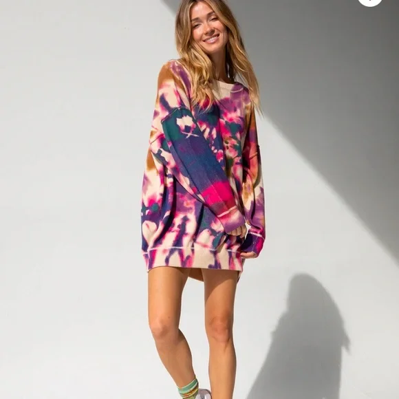 NATURAL LIFE Multicolor Tie-Dye Sweater - Picture 4 of 14